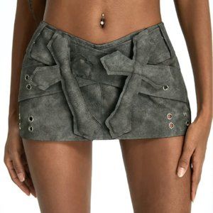 Y2K Deep Gray Mini Skirt